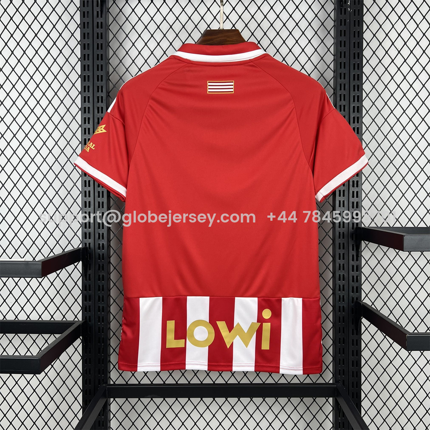 GlobeJersey-Granada CF 25-26 Retro Style Red Polo Jersey - Fans Version