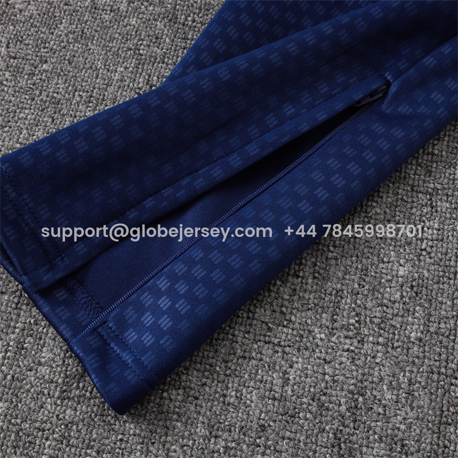 GlobeJersey-Real Madrid 26-27 Long Sleeves Training Set - Yellow Edge Deep Blue Top And Pants