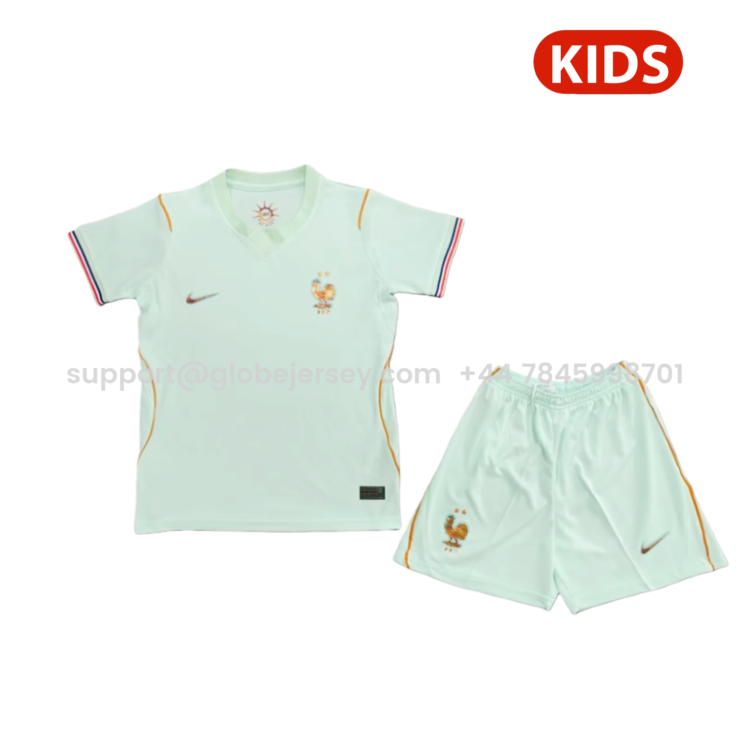 GlobeJersey-France 25-26 Away Mint Green Kids Kit