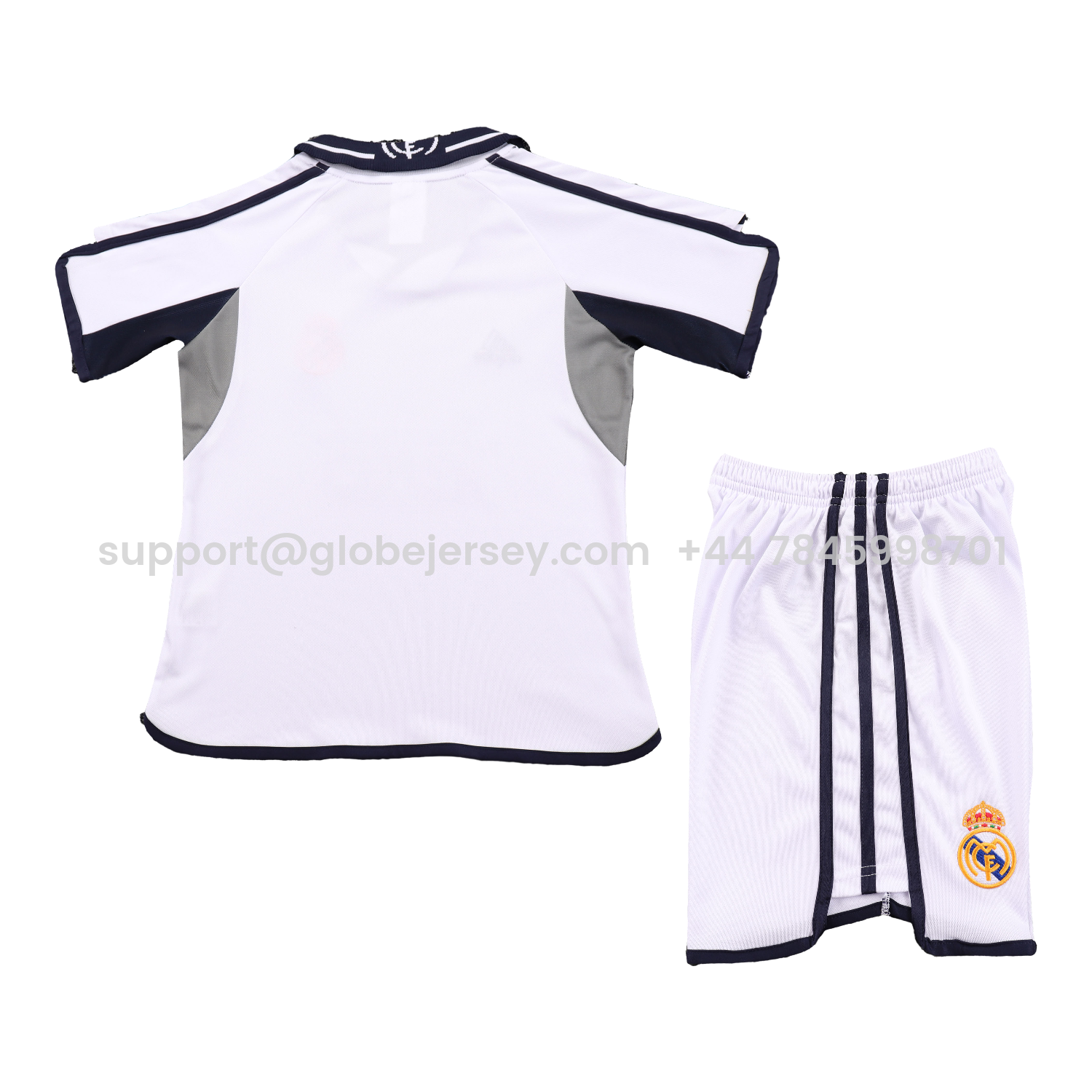 GlobeJersey-Retro Real Madrid 2000-01 Home Kids Kit