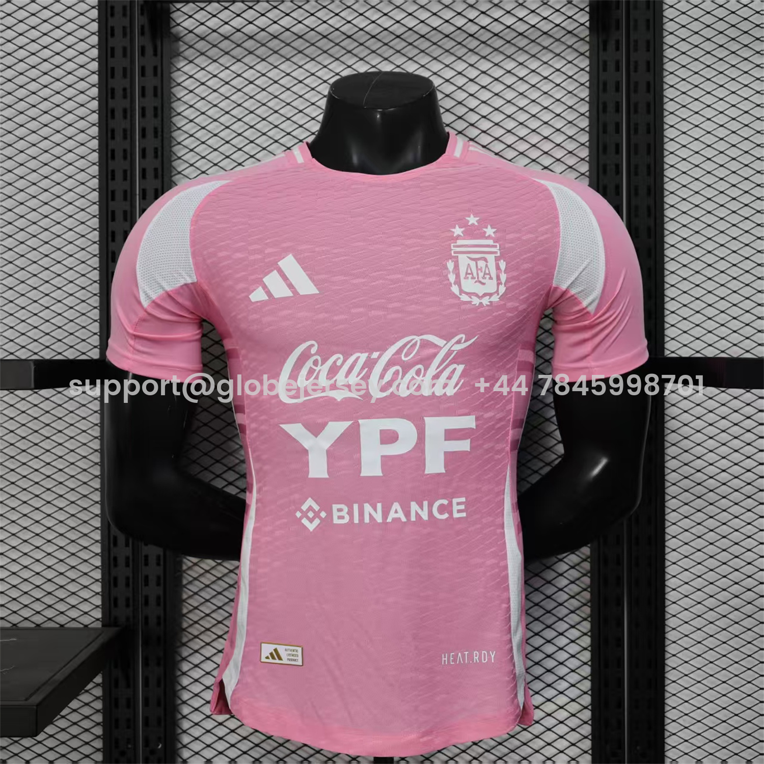 GlobeJersey-Argentina 25-26 Pink & White Training Jersey - Player Version