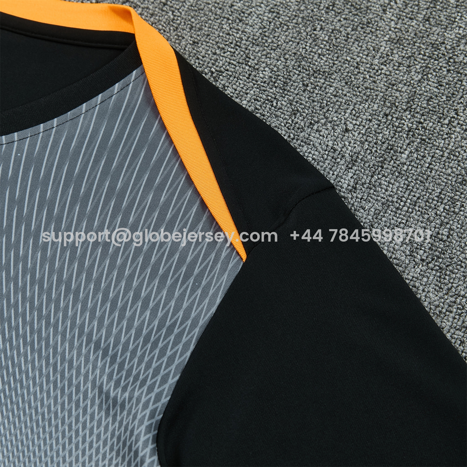 GlobeJersey-Inter Milan 25-26 Short-Sleeve Training Set - Black And Grey Top & Pants