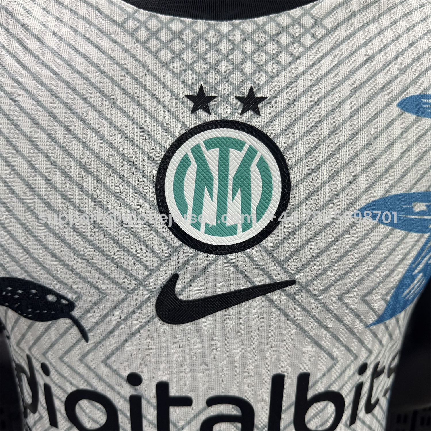 GlobeJersey-Inter Milan 25-26 Black Snake Special White Jersey - Player Version