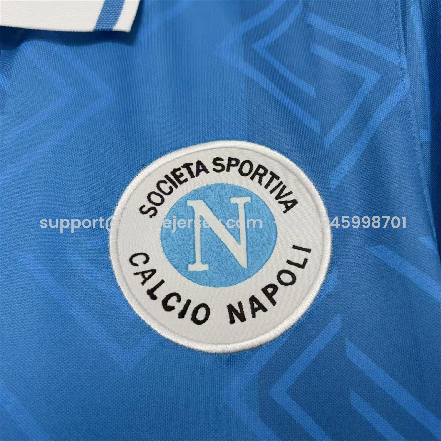 GlobeJersey-Retro Napoli 1993-94 Home Blue Jersey