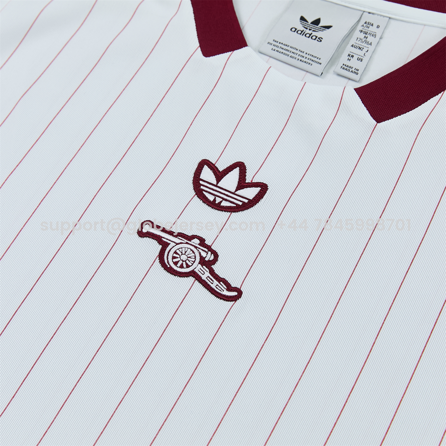 GlobeJersey-Arsenal 25-26 Retro Style Short-Sleeve Training Set - Colors Top & White With Thin Mar Pants