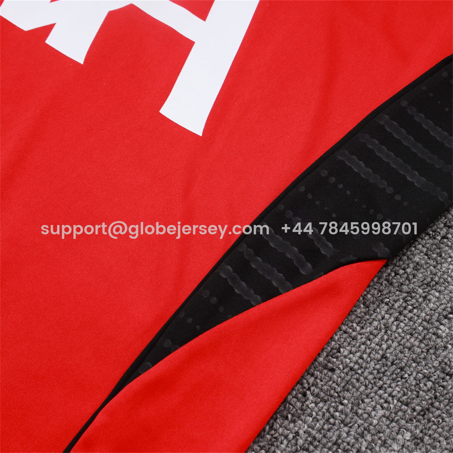 GlobeJersey-Liver.pool 25-26 Vest Training Set - Red Vest & Black Shorts