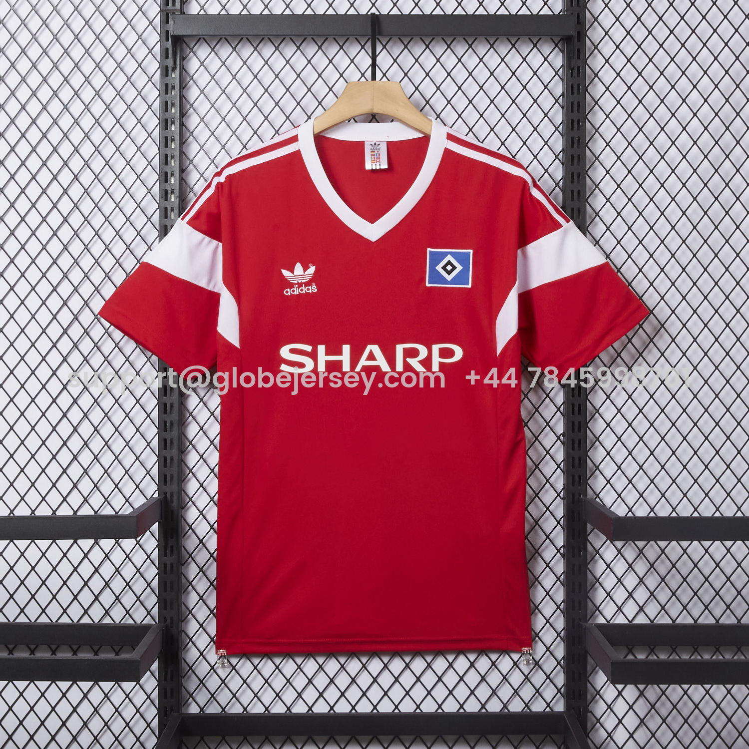 GlobeJersey-Retro Hamburger SV 1988 Away Red Jersey