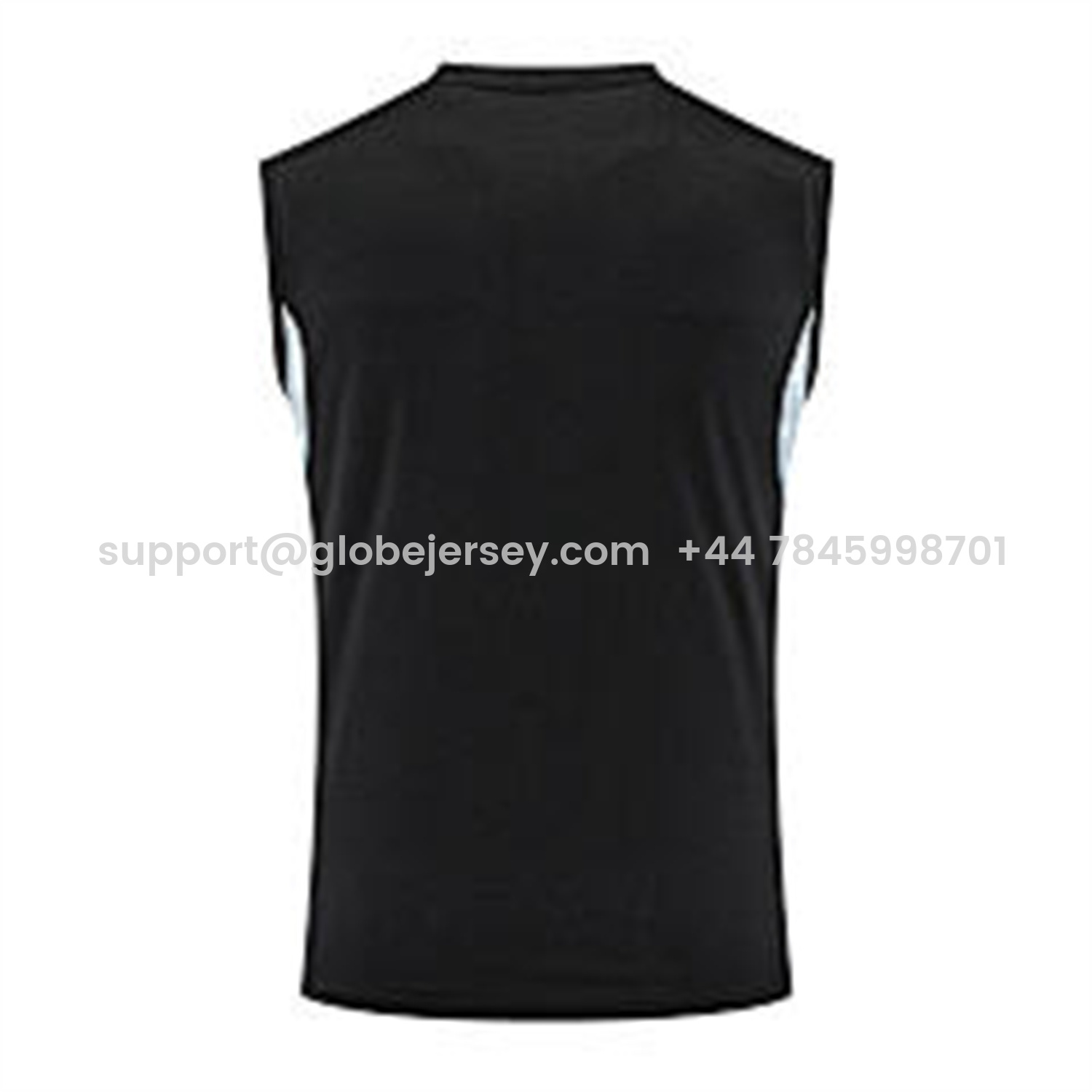 GlobeJersey-INT M.A.M 25-26 Vest Training Set - Black And Light Grey Vest & Black Shorts