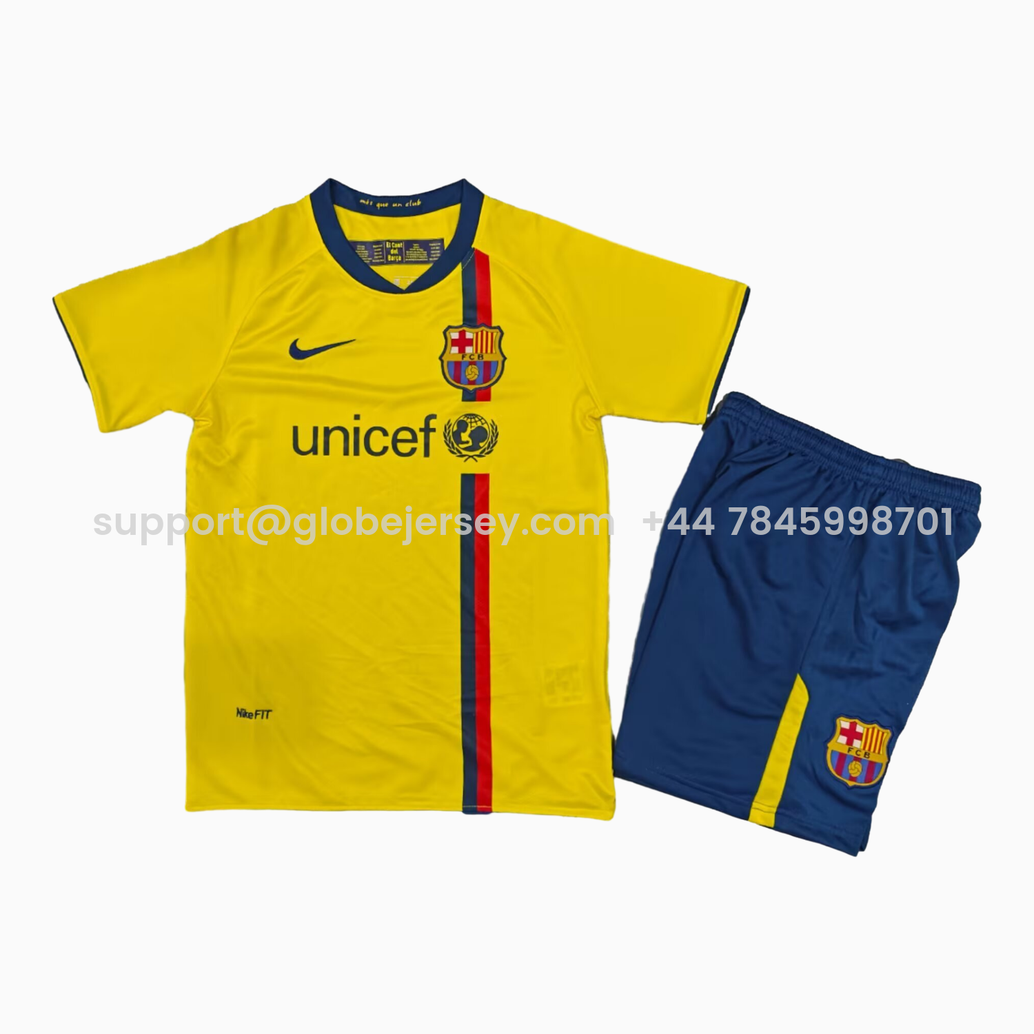 GlobeJersey-Retro Barcelona 2008-09 Away Kids Kit