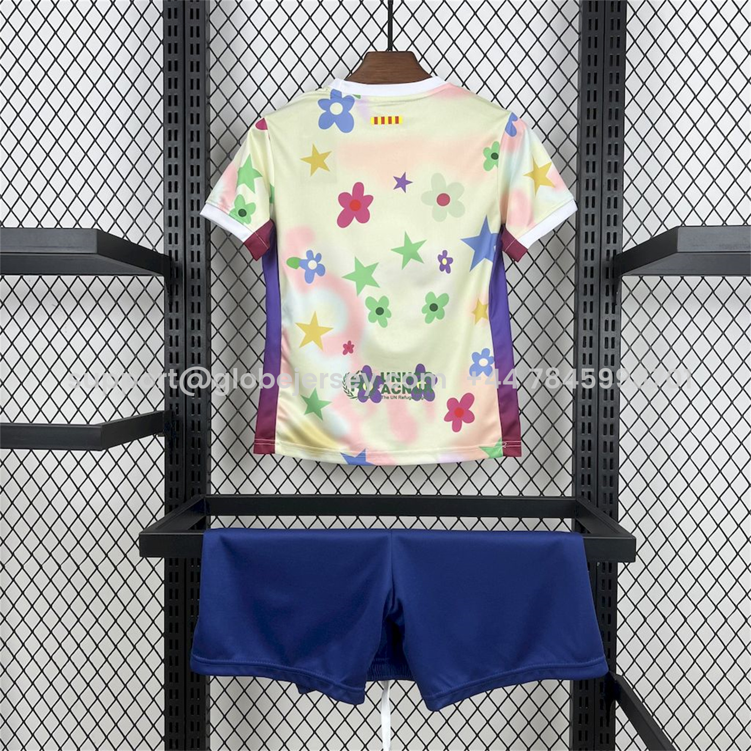 GlobeJersey-Barcelona 25-26 Stars And Flowers Pink Special Kids Kit