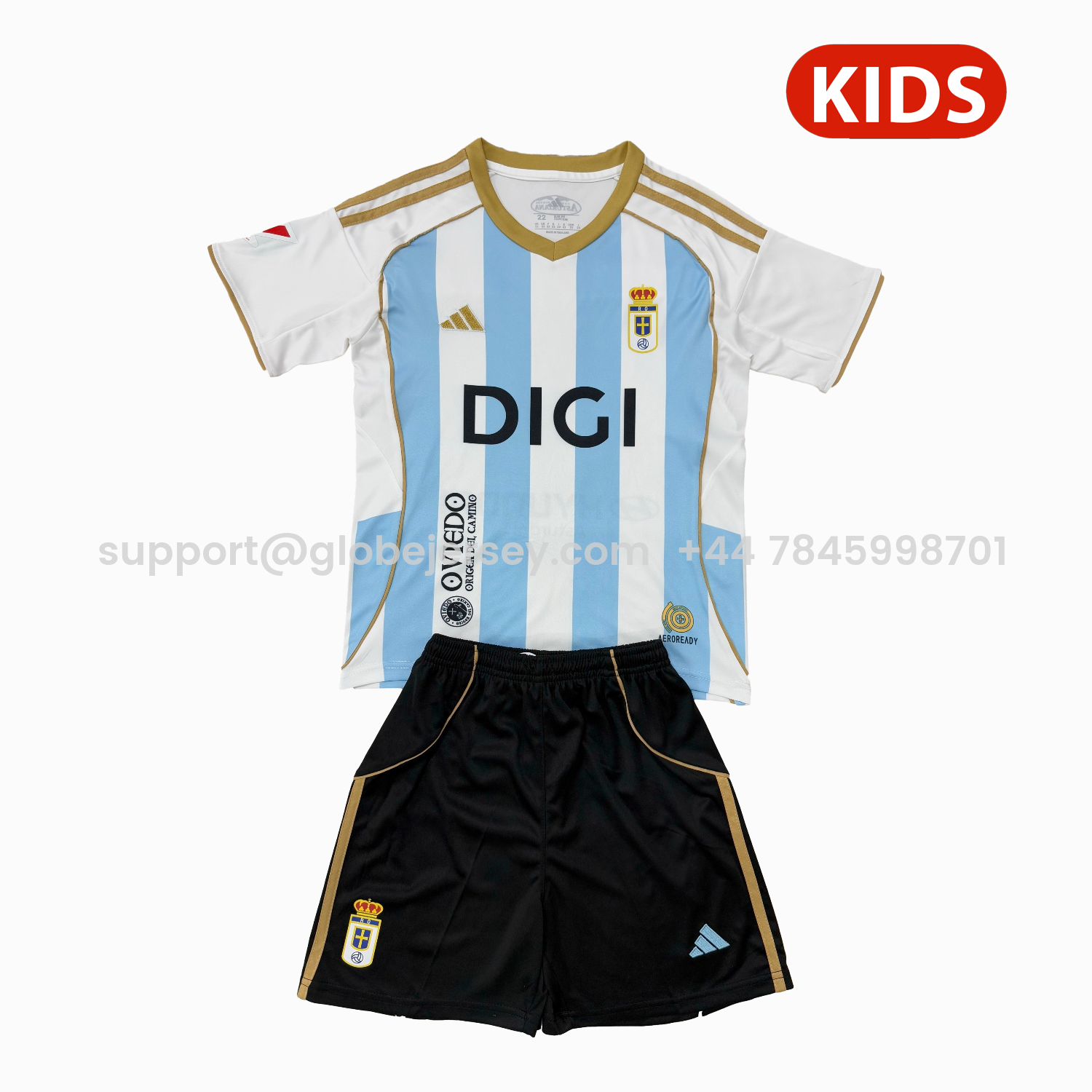 GlobeJersey-Real Oviedo 25-26 Third Kids Kit