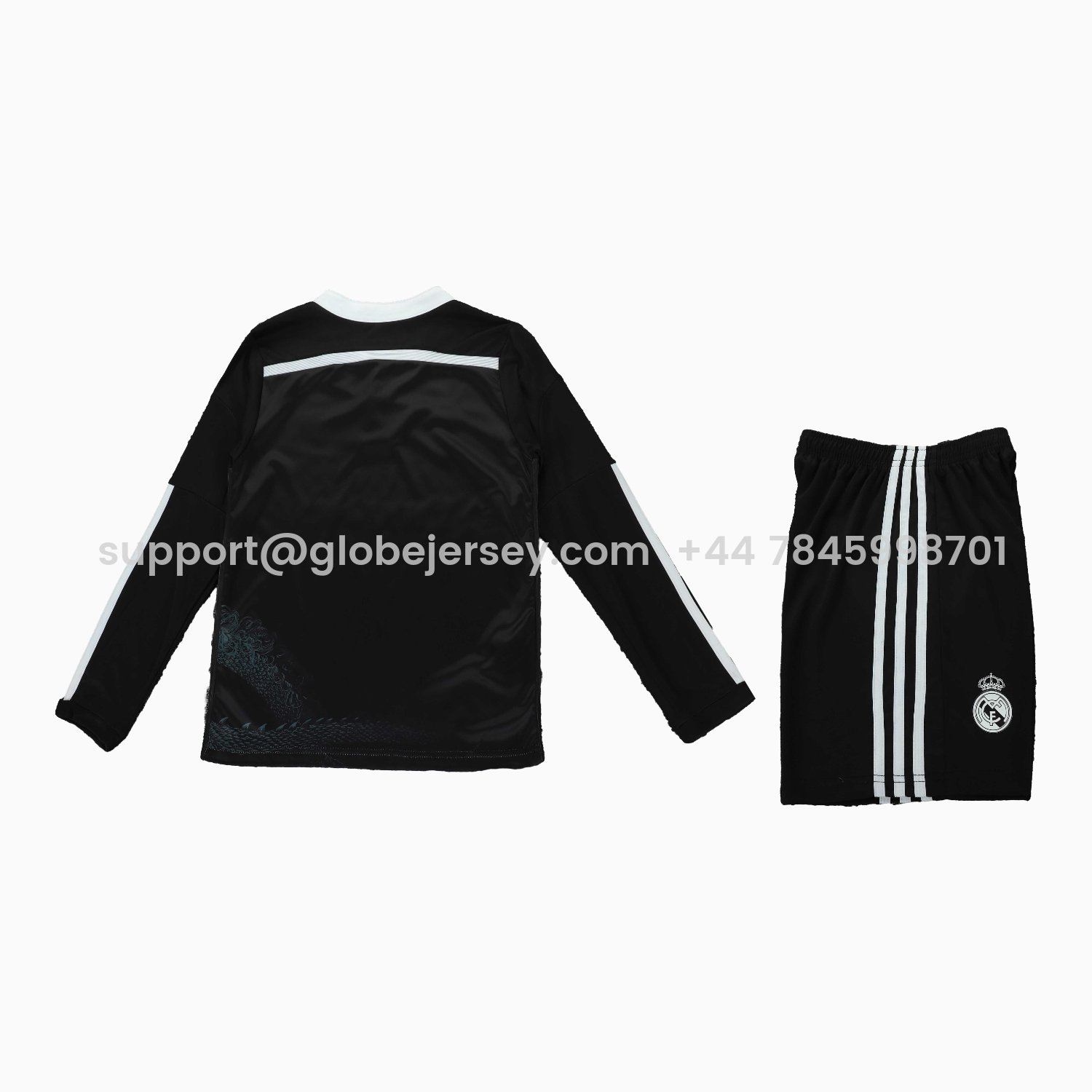 GlobeJersey-Retro Real Madrid 2014-15 Third Long Sleeves Kids Kit