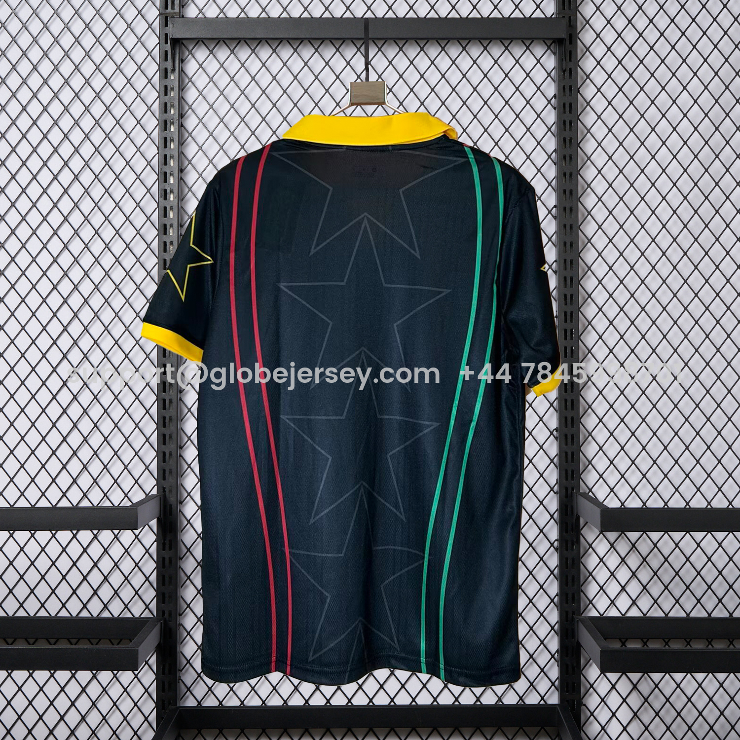 GlobeJersey-Ghana 2026 Yellow Star Black Special Jersey - Fans Version