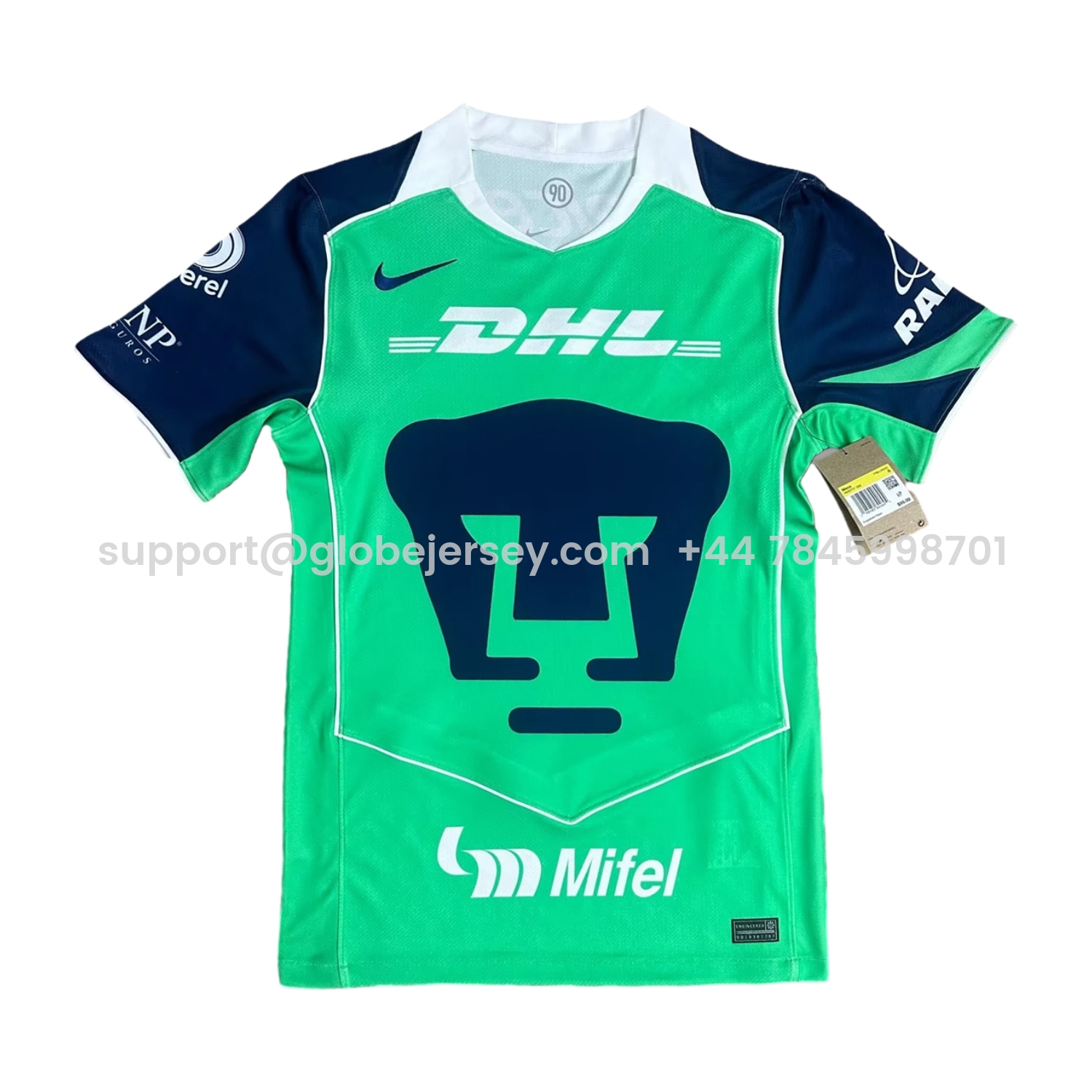 GlobeJersey-Pumas UNAM 25-26 Third Green Jersey - Fans Version