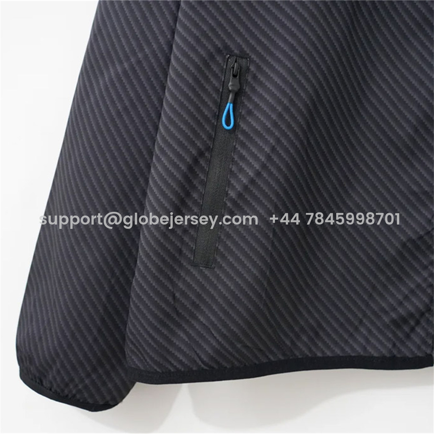 GlobeJersey-Napoli 25-26 Black With Blue Stripes Windbreaker Jacket