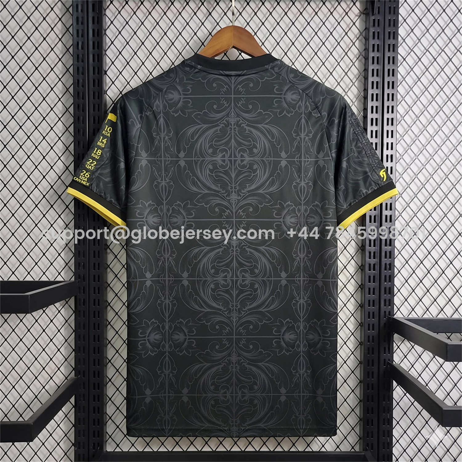 GlobeJersey-Portugal 2026 Black And Yellow Logo Special Jersey - Fans Version