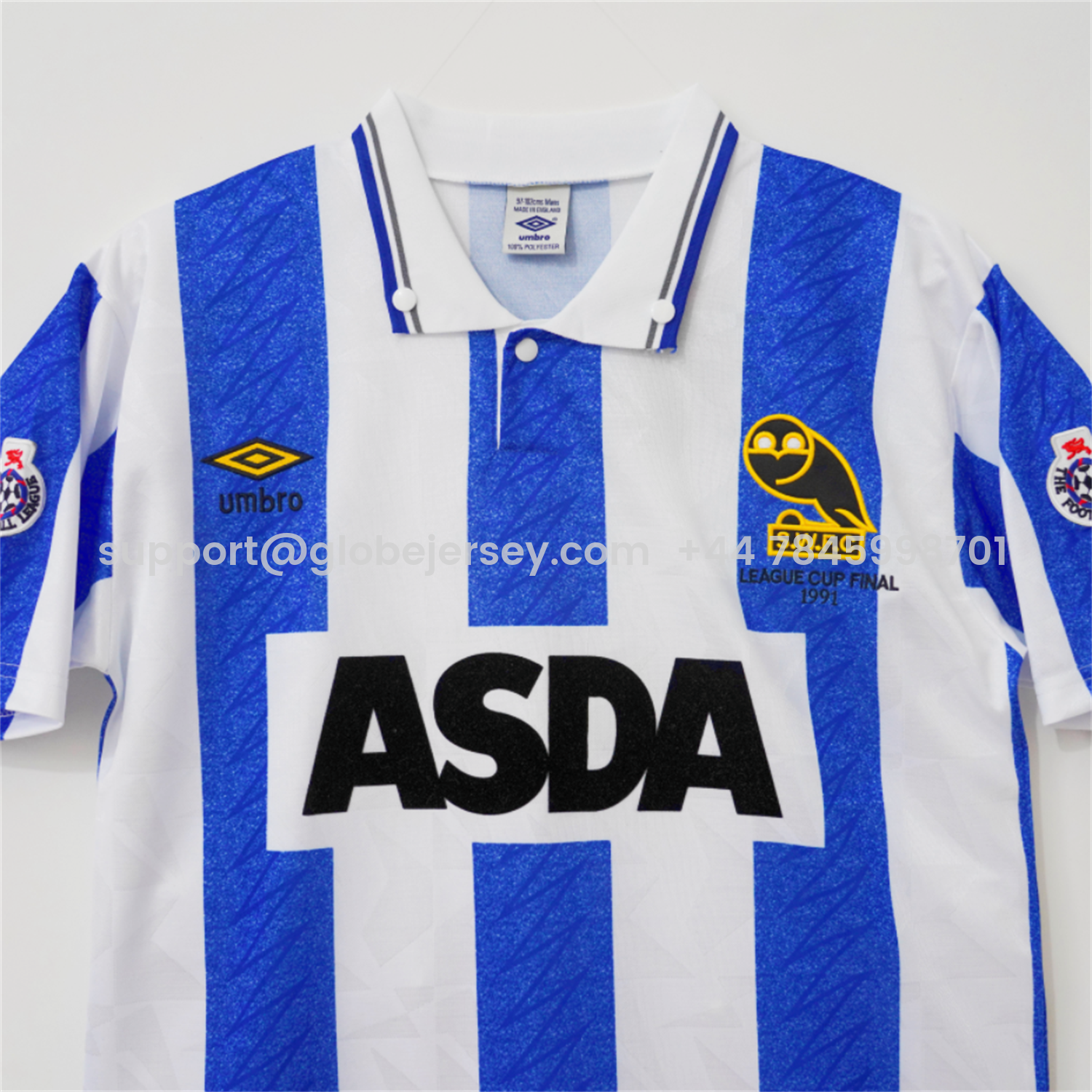 GlobeJersey-Retro Sheffield Wednesday 1989-93 Home Jersey