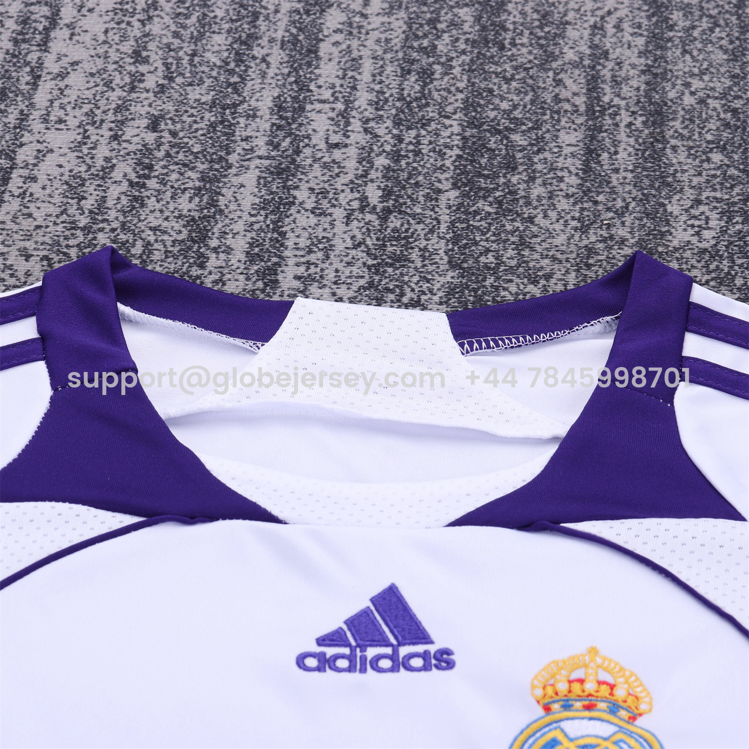 GlobeJersey-Retro Real Madrid 2007-08 Home Kids Kit