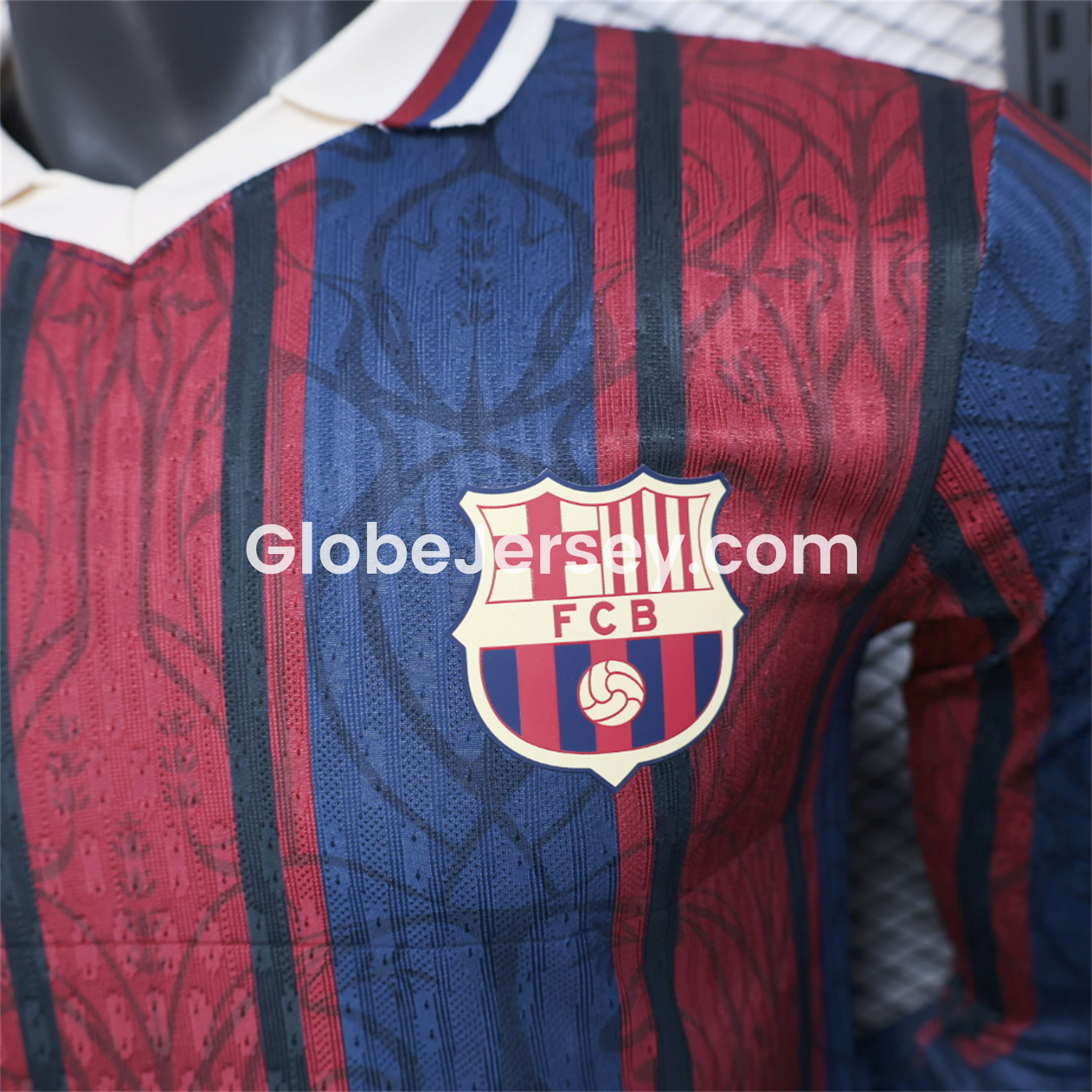 GlobeJersey-Barcelona 25-26 125th Anniversary Throwback Long Sleeves Jersey - Player Version