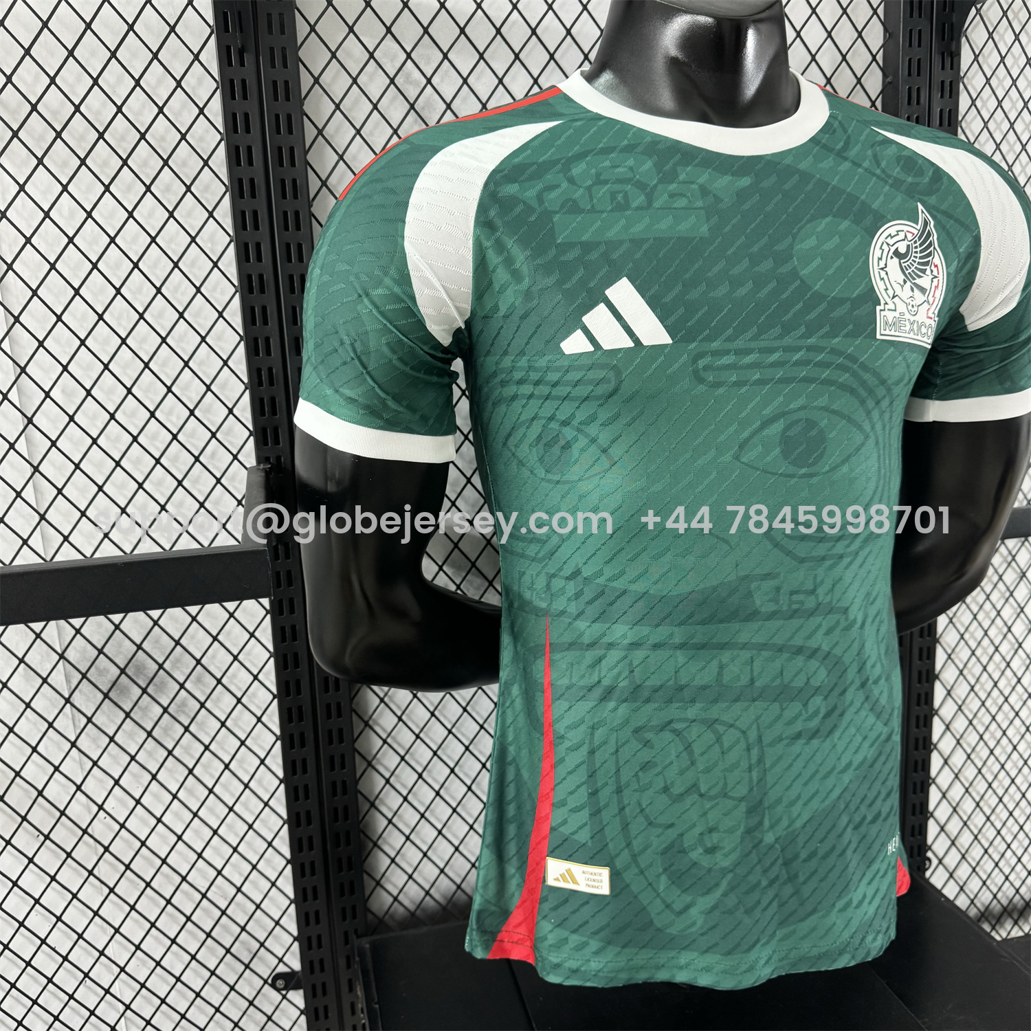 GlobeJersey-Mexico 25-26 Green Human Face Shaped Pattern Special Jersey - Player Version