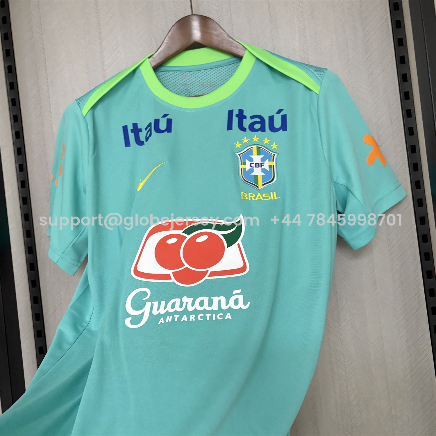 GlobeJersey-Brazil 2026 Tiffany Blue Training Jersey - Fans Version