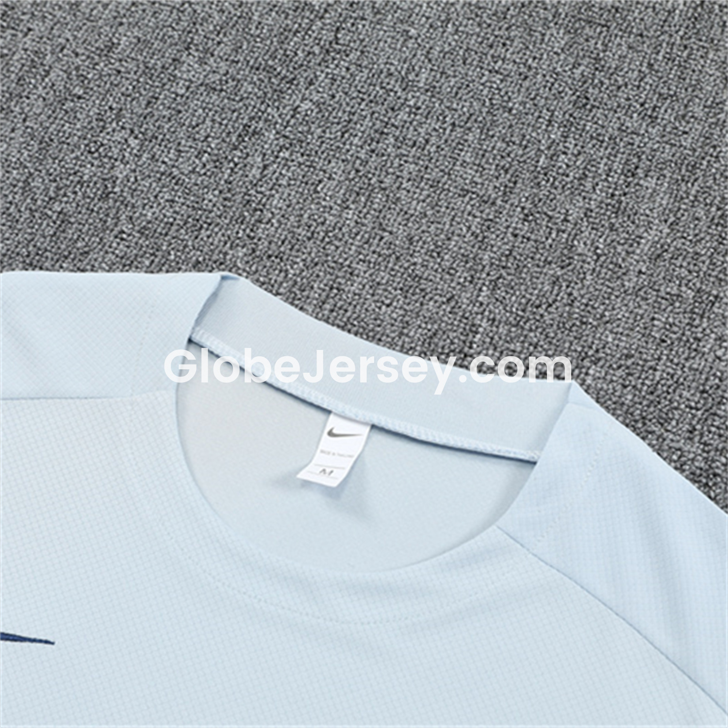 GlobeJersey-Inter Milan 25-26 Short-Sleeve Training Set - Light Grey Top & Blue Shorts