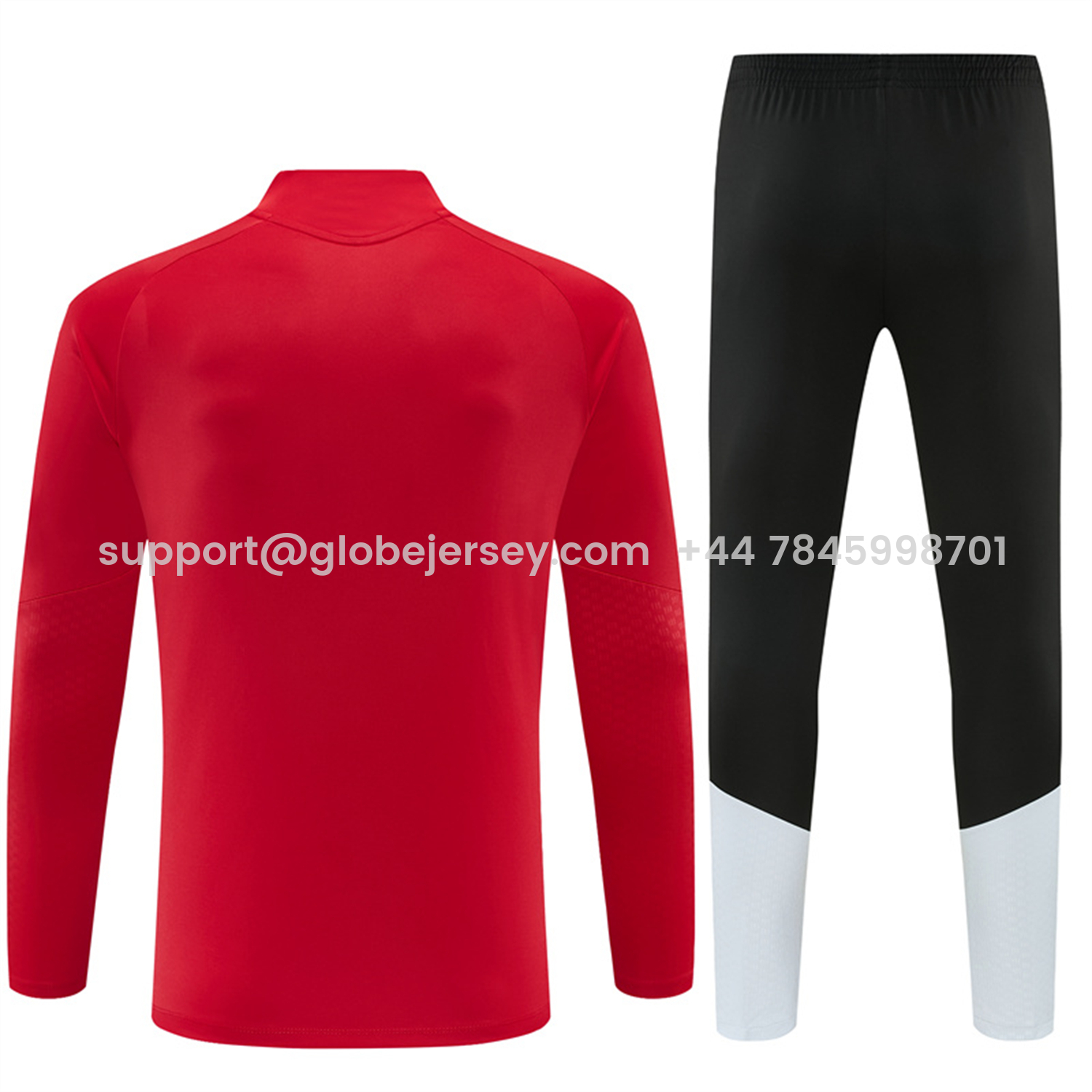 GlobeJersey-Spain 2026 Kids Long Sleeve Training Set - Red Top & Black Pants