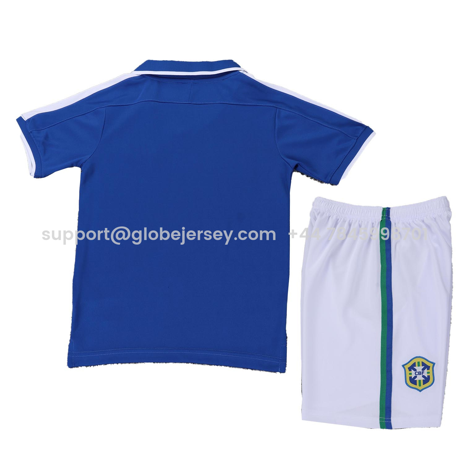 GlobeJersey-Retro Brazil 1997 Away Kids Kit