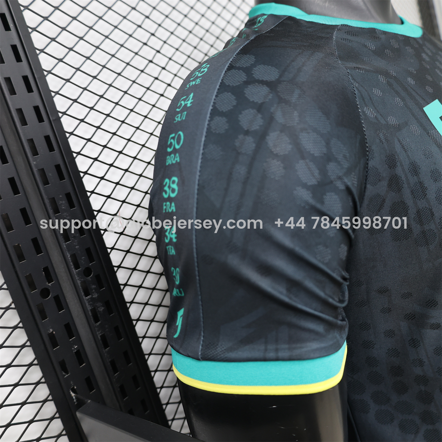 GlobeJersey-Brazil 2026 Black With Mint Green Special Jersey - Player Version