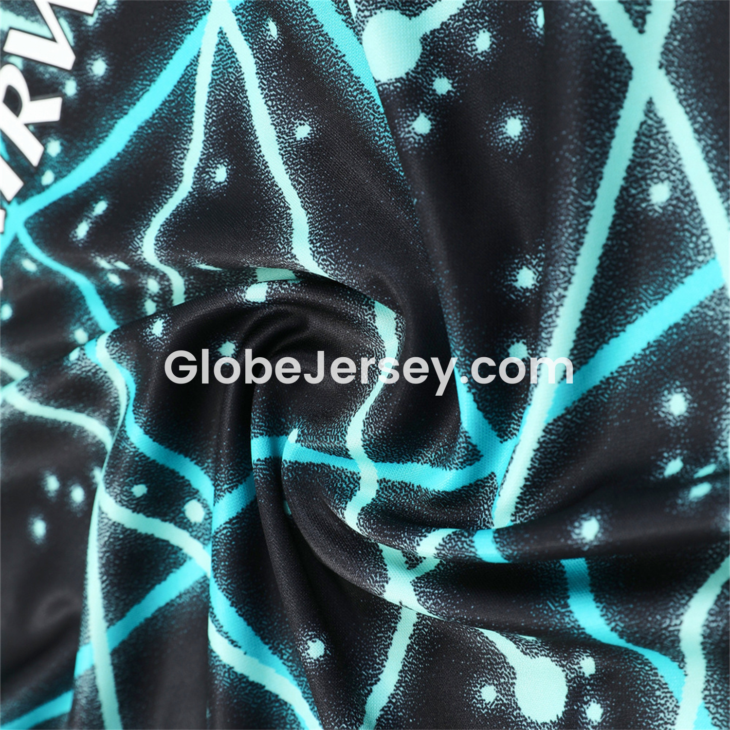 GlobeJersey-Inter Milan 25-26 Short-Sleeve Training Set - Blue Fluorescent Rays Black Top & Black Shorts