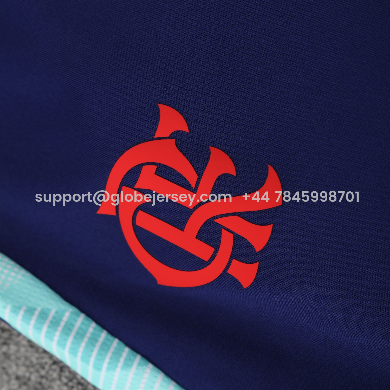 GlobeJersey-Flamengo 25-26 Long Sleeve Training Set - Light Blue Top & Deep Blue Pants