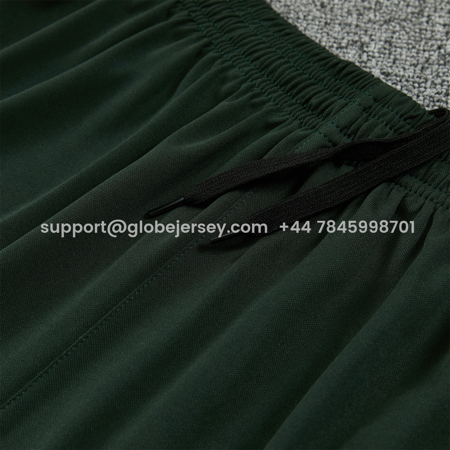 GlobeJersey-C.H.E.L.S.E.A 25-26 Vest Training Set - Light Gray With Dark Green Accents Top & Dark Green Pants