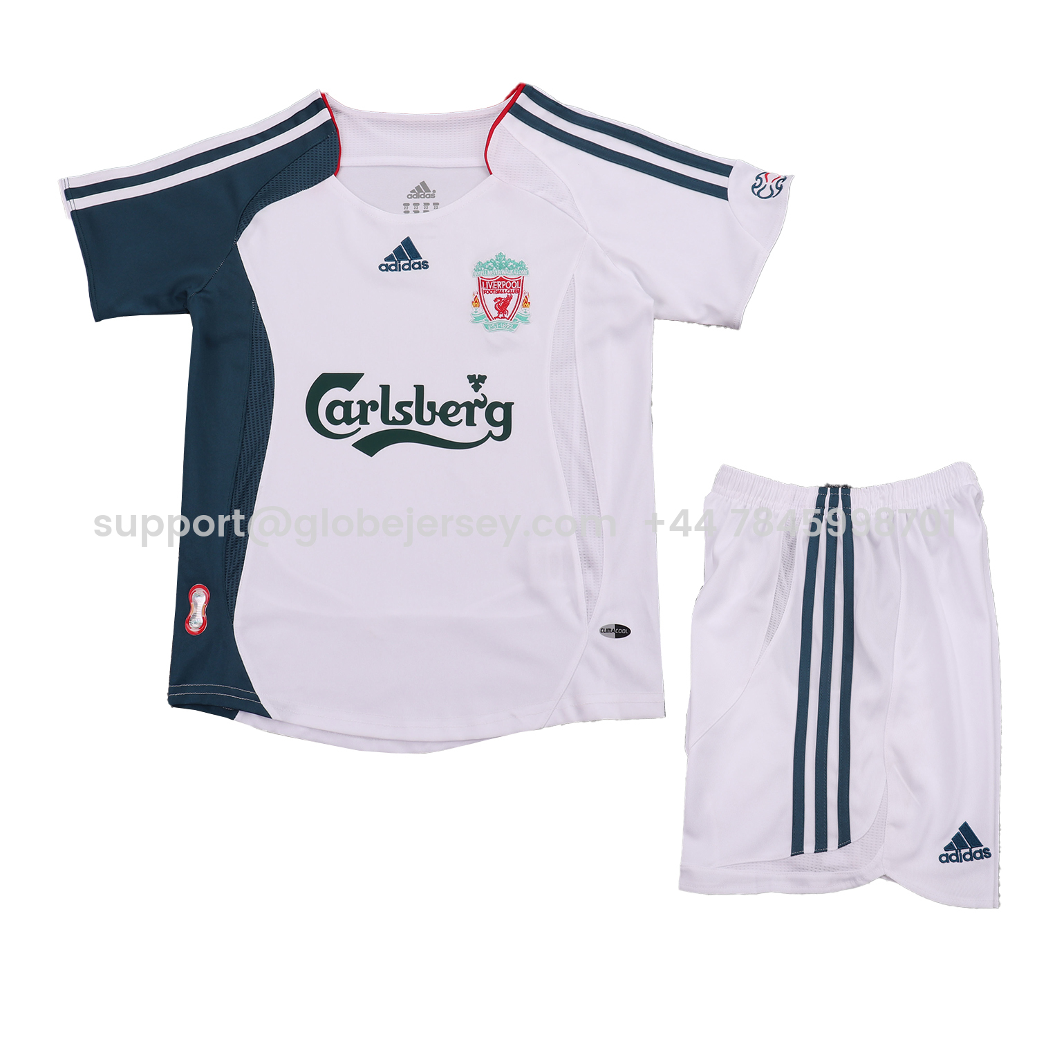 GlobeJersey-Retro Liver.pool 2006-08 Away Kids Kit