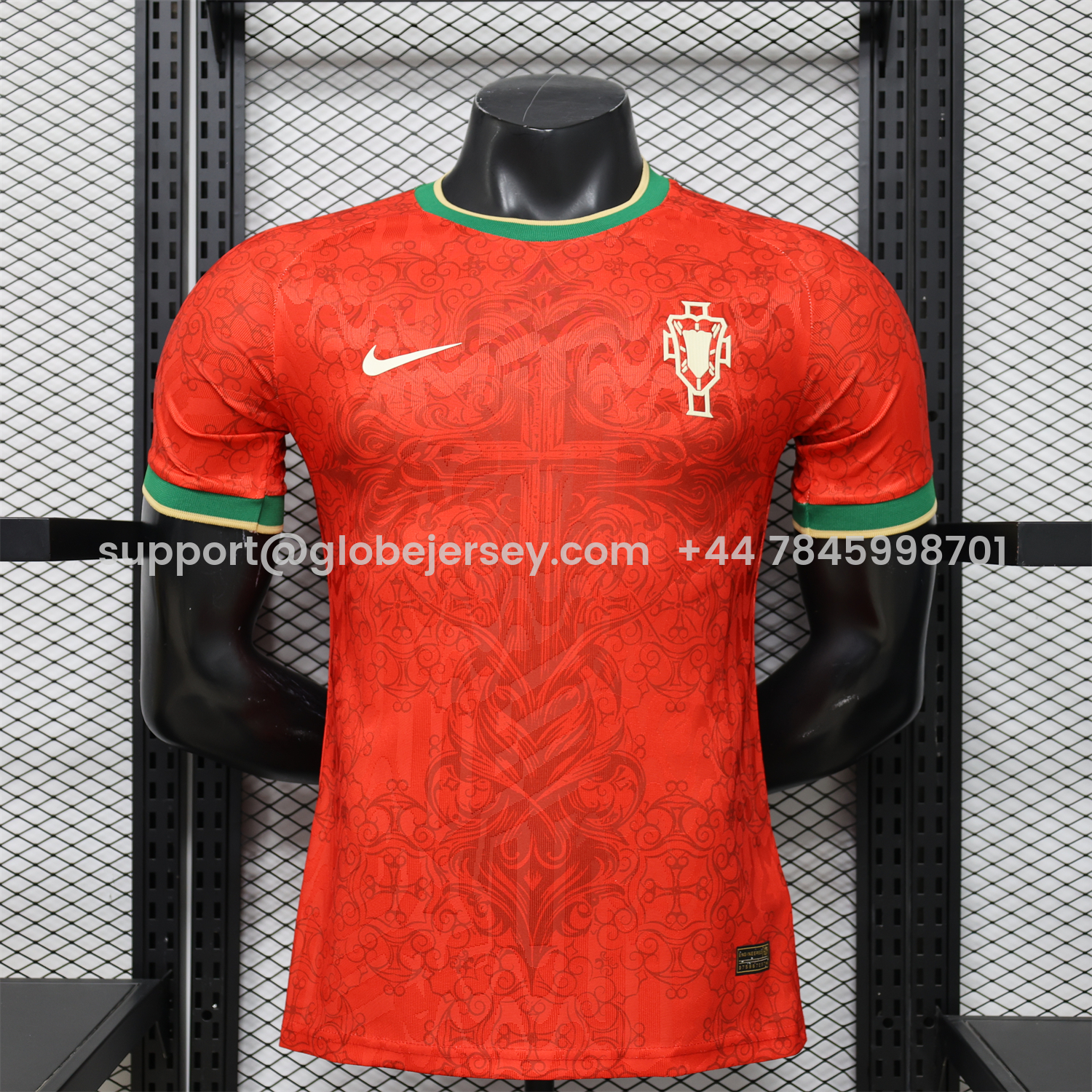 GlobeJersey-Portugal 2026 Cross Red Special Jersey - Player Version