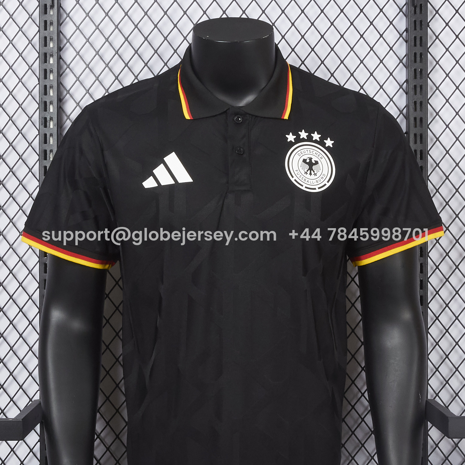 GlobeJersey-Germany 2026 Black Special Edition Polo Jersey - Player Version