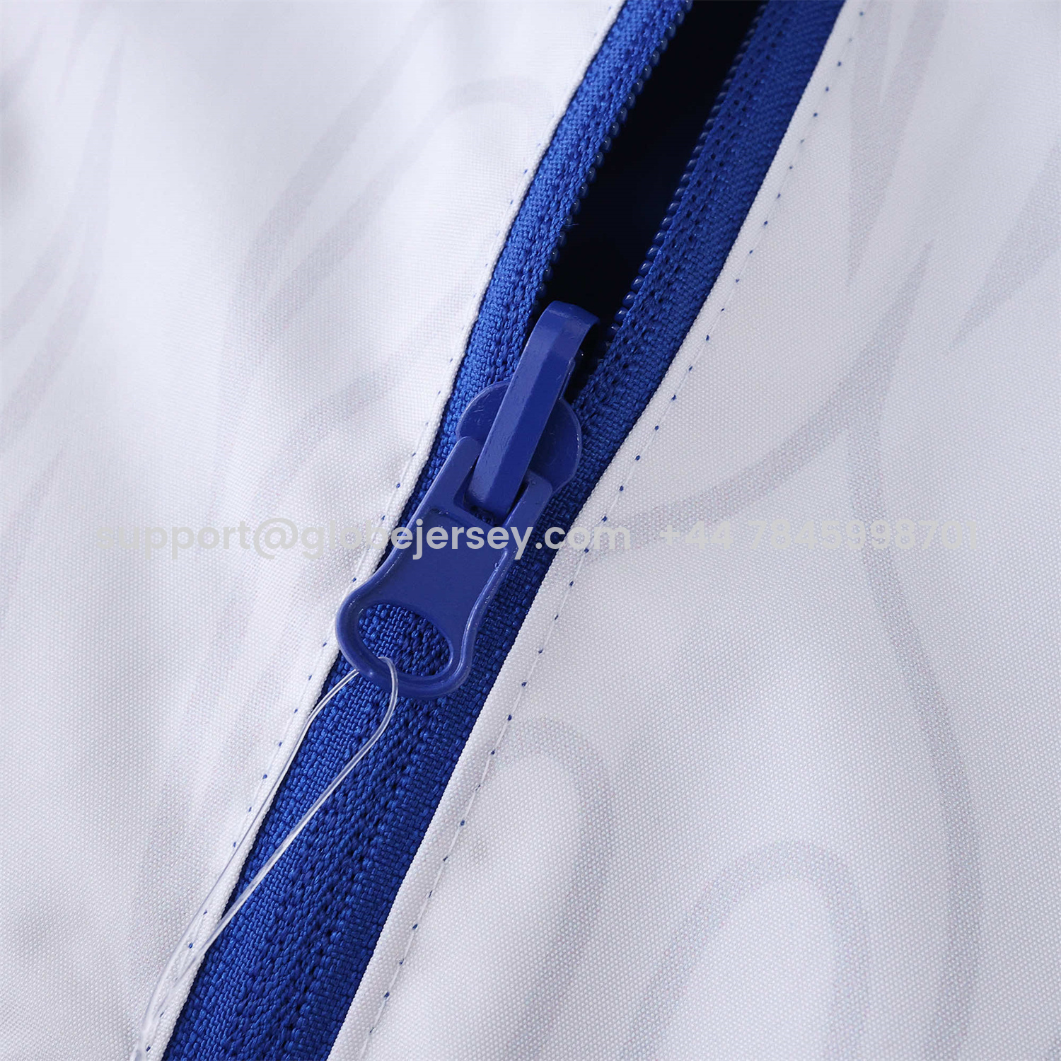 GlobeJersey-Retro Japan 1998 Throwback Double Sided Reversible Windbreaker - White & Blue