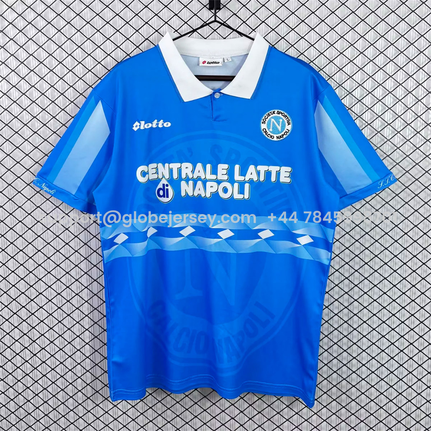 GlobeJersey-Retro Napoli 1996-97 Home Blue Jersey