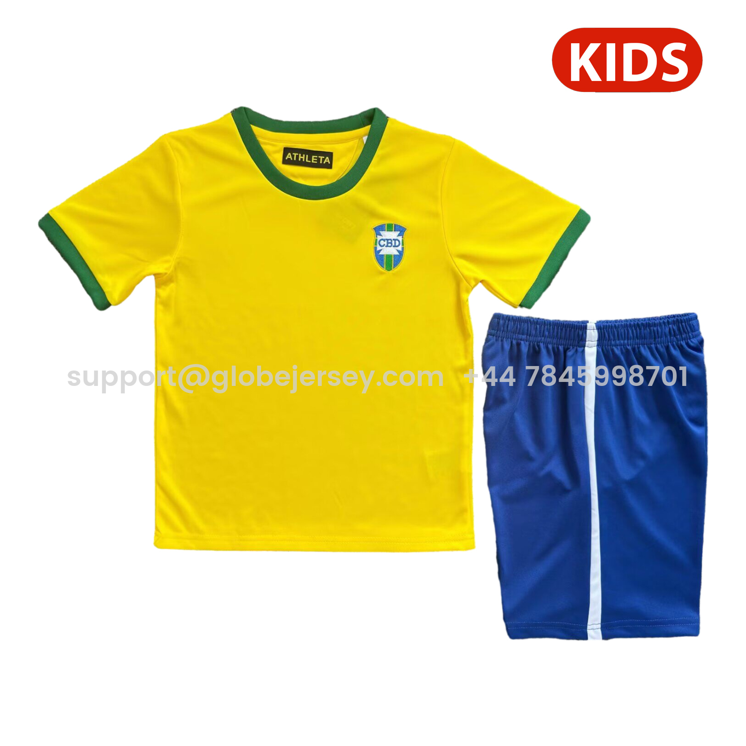 GlobeJersey-Retro Brazil 1970 Home Kids Kit