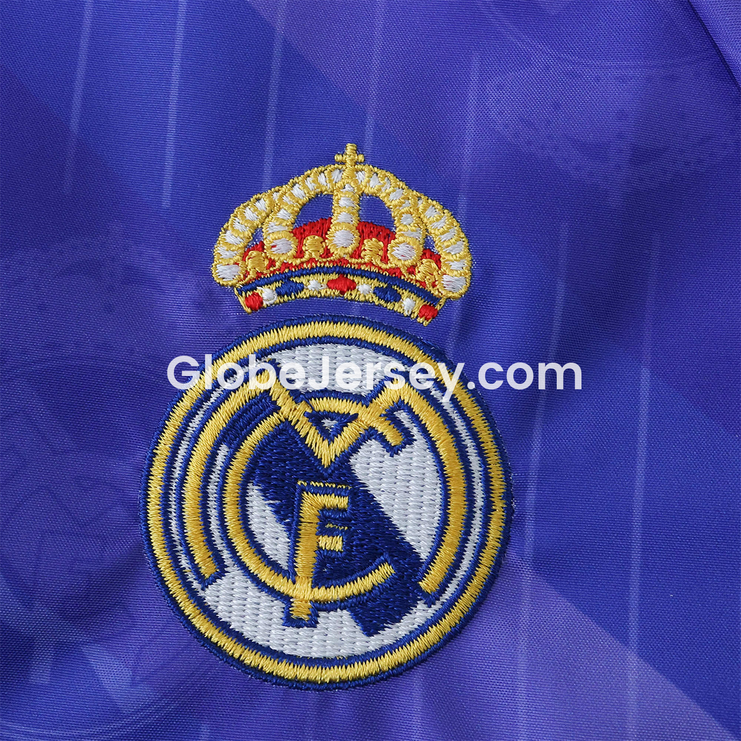 GlobeJersey-Retro Real Madrid 1996-97 Double Sided Reversible Windbreaker - Blue & Green