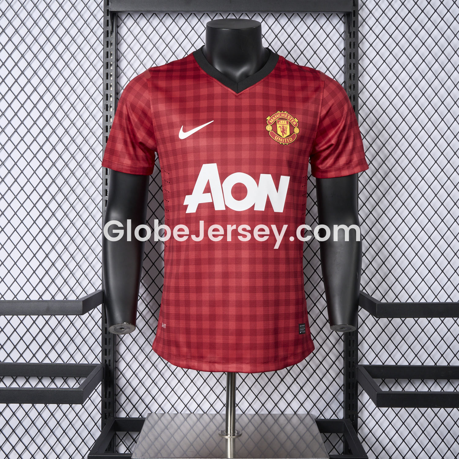 GlobeJersey-Retro Manchester United 2012-13 Home Jersey - Player Version