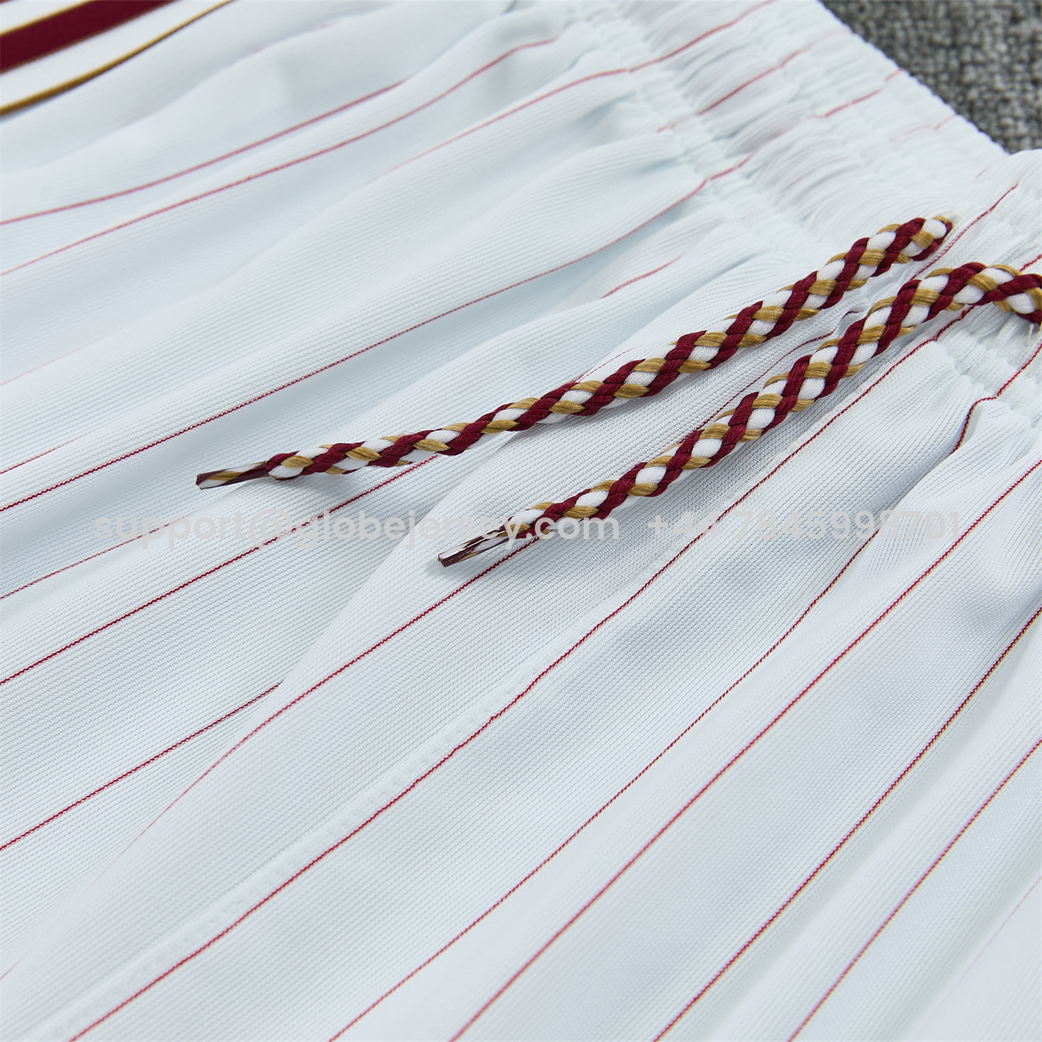 GlobeJersey-Arsenal 25-26 Retro Style Short-Sleeve Training Set - Colors Top & White With Thin Mar Pants