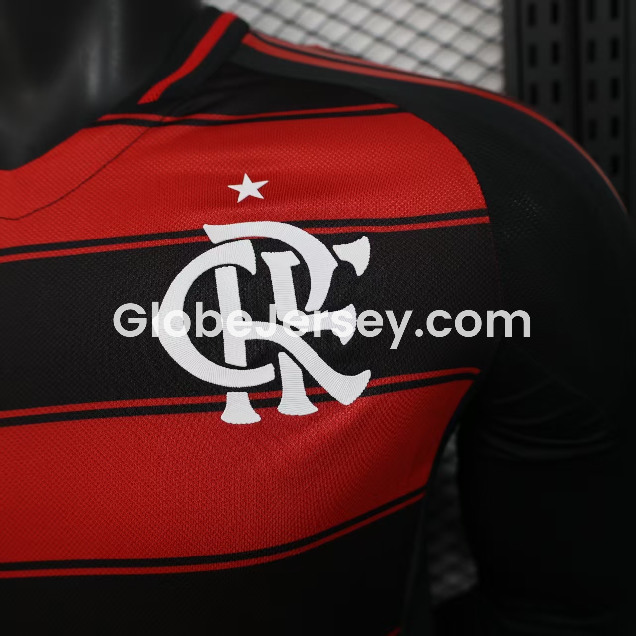 GlobeJersey-Flamengo 25-26 Home Long Sleeves Unsponsored Jersey - Player Version