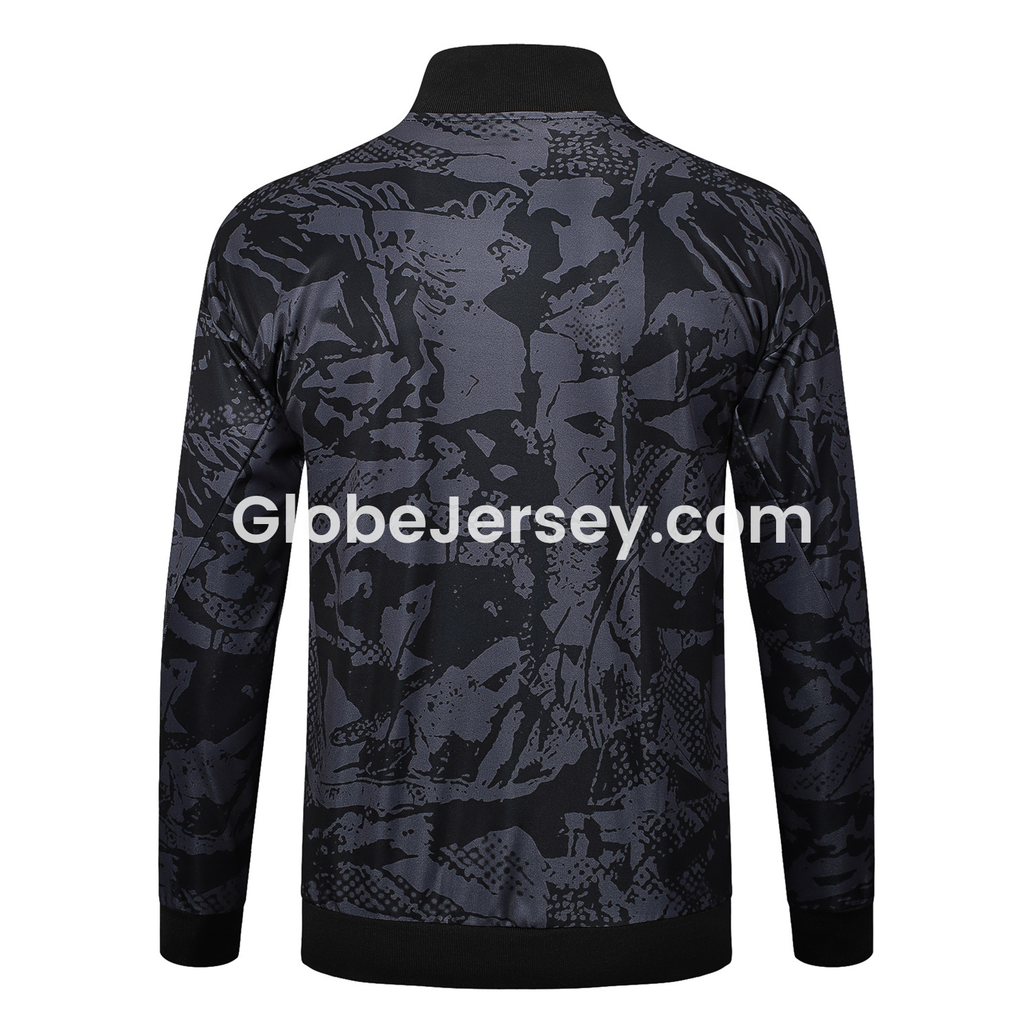 GlobeJersey-Corinthians 25-26 Jacket Training Tracksuit - Black and Gray Pattern Jackets & Black Pants