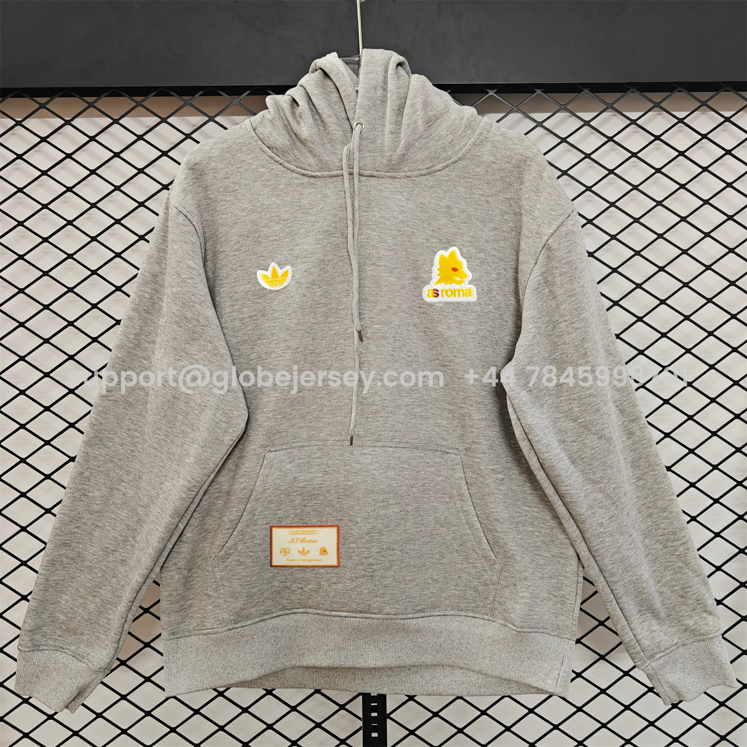 GlobeJersey-AS Roma 25-26 Originals Terrace Icon Unisex Pullover Hoodie