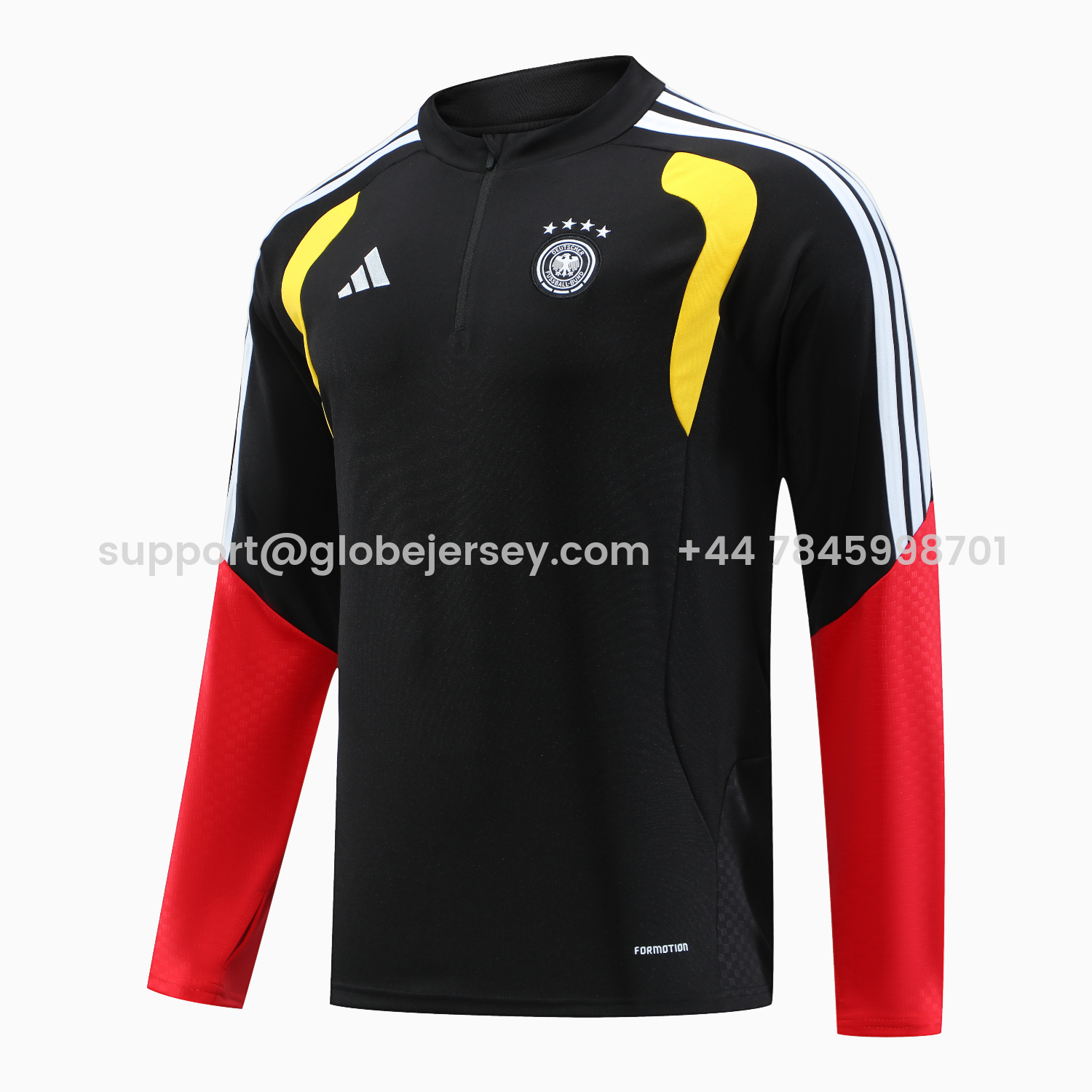 GlobeJersey-Germany 2026 Long Sleeve Training Set - Black Top & Pants