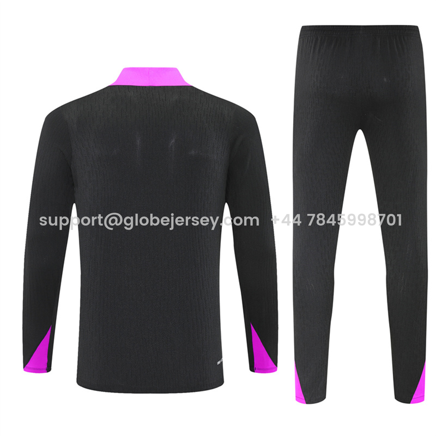GlobeJersey-England 25-26 Long Sleeve Training Set - Player Version - Black Top and Pants