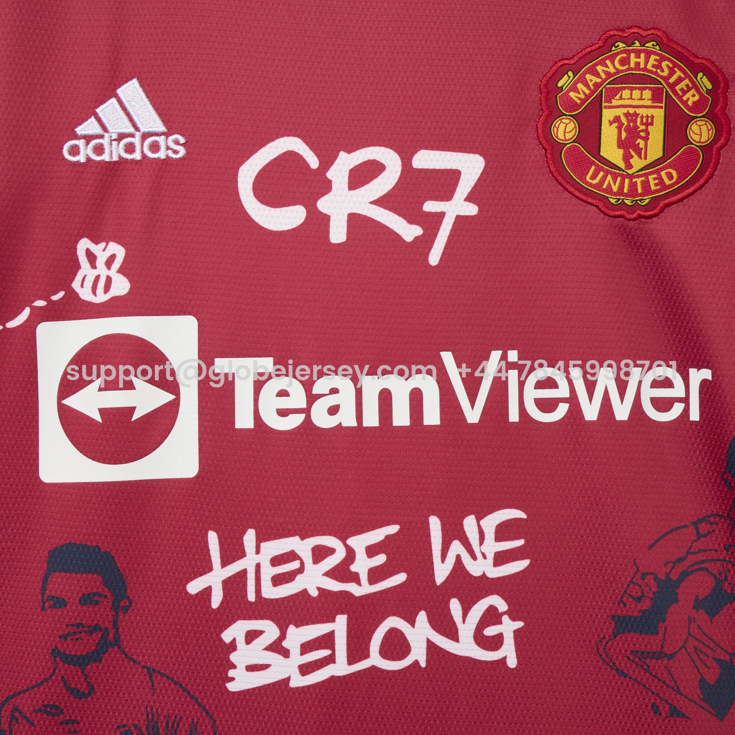 GlobeJersey-Retro Manchester United 21-22 Home Ronaldo Graffiti Edition Special Edition Jersey