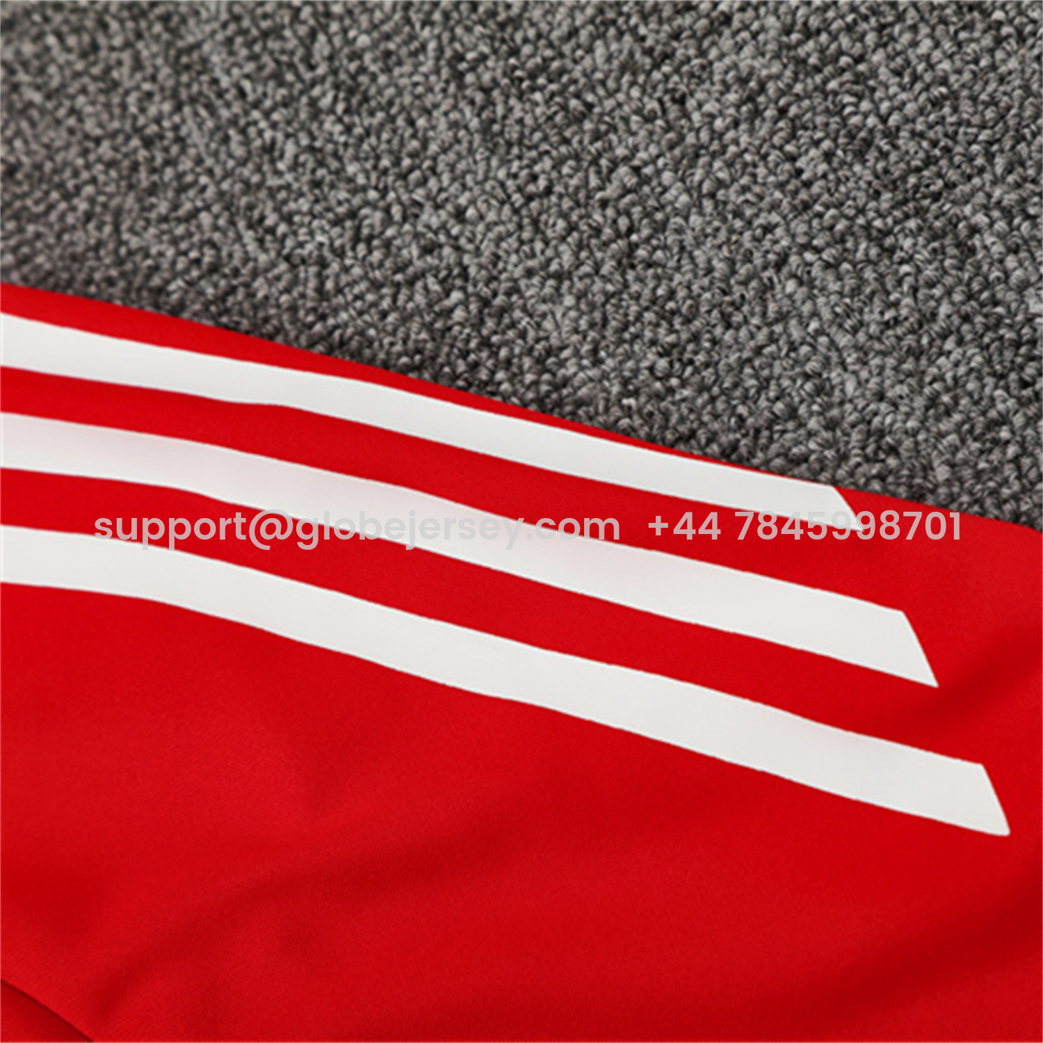 GlobeJersey-Liver.pool 25-26 Kids Long Sleeve Training Set - Red Top & Black Pants