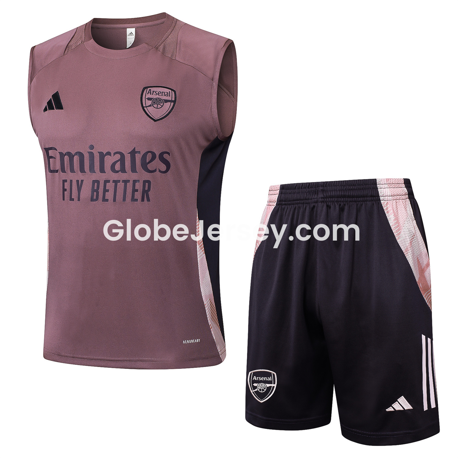GlobeJersey-Arsenal 25-26 Vest Training Set - Purple Vest and Deep Purple Shorts