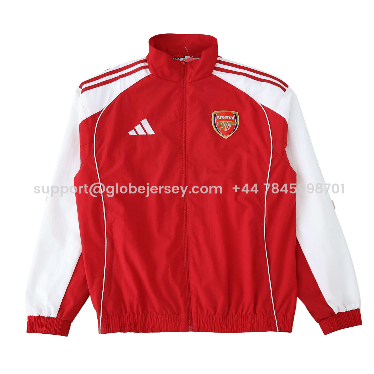 GlobeJersey-Arsenal 25-26 Throwback Windbreaker Jacket - Red
